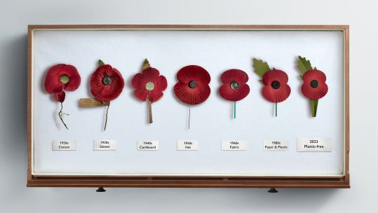 Remembrance poppies throughout the decades 261023 CREDIT Royal British Legion