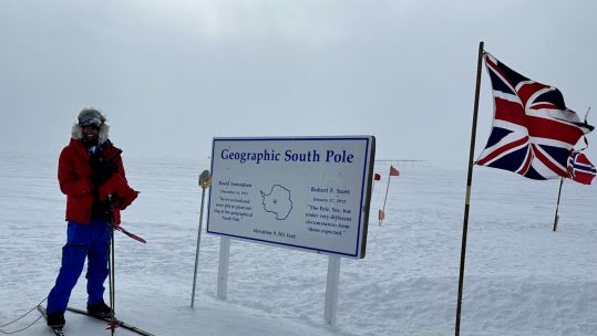 Polar Preet at the South Pole 301223 Credit Captain Harpreet Chandi