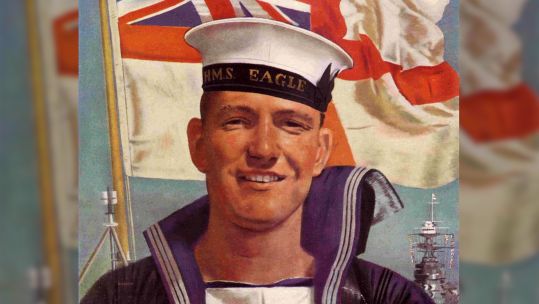 Poster of Tony Davidson face of the Royal Navy who has died