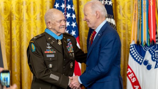 President Biden awards Medal of Honor Retired US Army Colonel Paris Davis Vietnam War 030323 CREDIT The White House Twitter