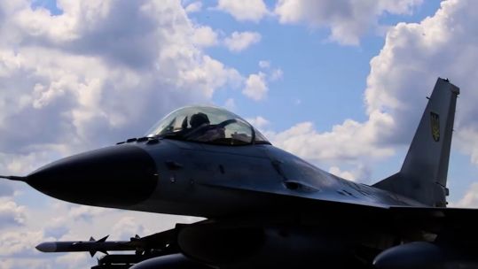 President confirms long-awaited arrival of US-made fighter jets as Ukrainian pilots fly overhead CREDIT Volodymyr Zelensky via telegram