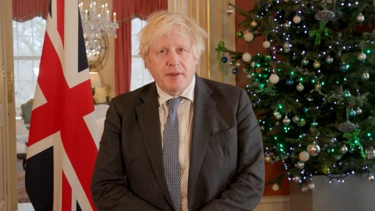Prime Minister Boris Johnson giving Christmas message to UK Armed Forces