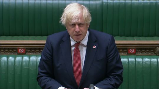 Prime Minister Boris Johnson reflecting on the UK's withdrawal from Afghanistan
