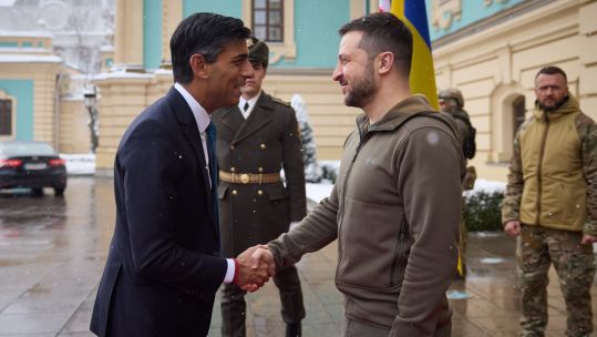 Prime Minister Rishi Sunak visits Ukraine and is met by the President of Ukraine Volodymyr Zelenskyy 19112022 CREDIT UKRAINE GOV,NO 10 DOWNING STREET, FLICKR.jpg