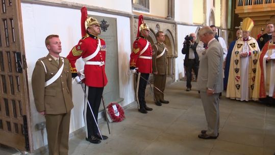 Prince Charles Llandaff Cathedral.