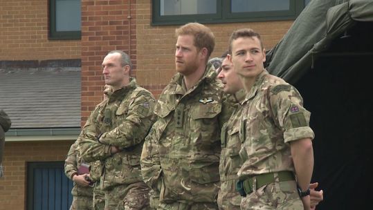 Prince Harry Meets New Commandos At Royal Marines Training Centre 200219 CREDIT BFBS.jpg 