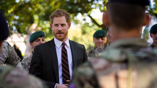 Prince Harry meeting Royal Marines Recruits 130918 CREDIT MoD