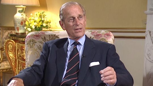 Prince Philip recalling being in Japan on VJ Day during an interview in 1995 120820 CREDIT BFBS