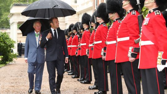 Cover image: The Prince of Wales and Mr Macron inspect soldiers at Clarence House (Picture: Red Arrows).