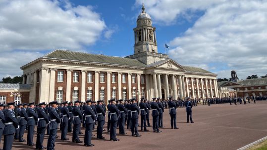 Prince of Wales attended a parade for officers and aviators who graduated from RAF Cranwell and RAF Halton 29042022 CREDIT BFBS.jpeg