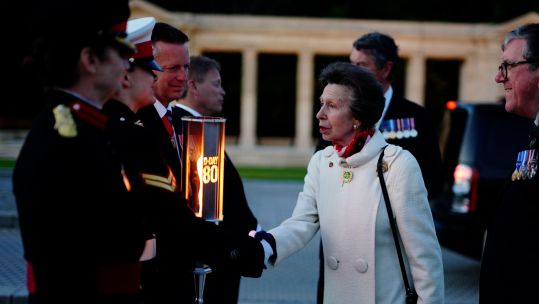 Princess Anne at the vigil in Bayeux War Cemetery to mark 80 years since D-Day 060624 CREDIT PA Alamy.jpg