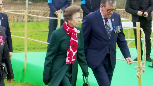 Princess Anne attends special burial service in France for two unknown WWI soldiers 26092024