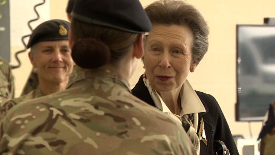 Princess Anne, The Princess Royal met personnel from the Royal Corps of Signals to thank them for their part in the Queen’s funeral 22092022 CREDIT BFBS.jpg