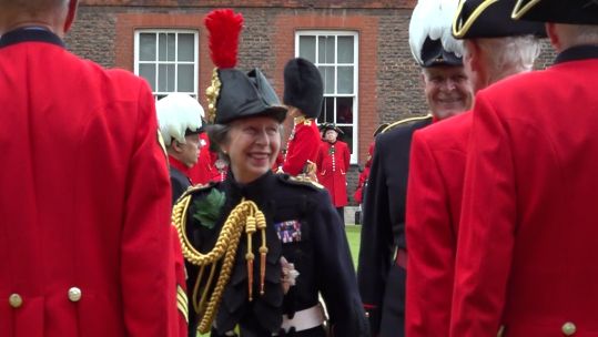 Princess Royal at the Royal Hospital Chelsea to celebrate Founder’s Day 06062024 CREDIT BFBS