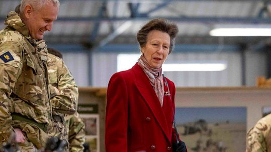 Princess Royal speaks with military personnel at St Princess Royal speaks with military personnel at George’s Barracks in Bicester 0702024 CREDTI MOD