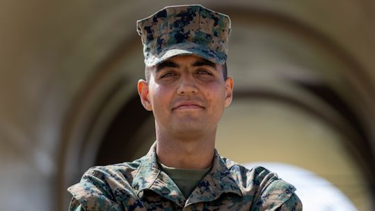 Private First Class Aimal Taraki Afghan interpreter graduates US Marine 030423 CREDIT US DEPARTMENT OF DEFENSE