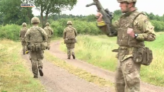 Queen's Dragoons Guards on patrol