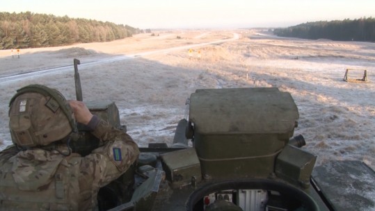 Queen's Royal Hussars On Exercise