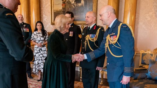 Queen Consort Queen’s Own Rifles of Canada (QORC) Buckingham Palace 010223 CREDIT ROYAL FAMILY TWITTER