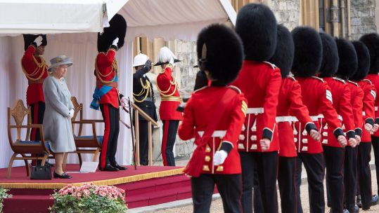 Queen Elizabeth Duke of Kent F Company Scots Guards Windsor Castle 120621