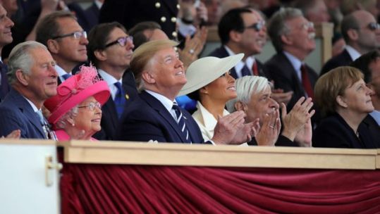 Queen and Donald Trump pay tribute to veterans at D-Day event 050619 CREDIT MOD.jpg