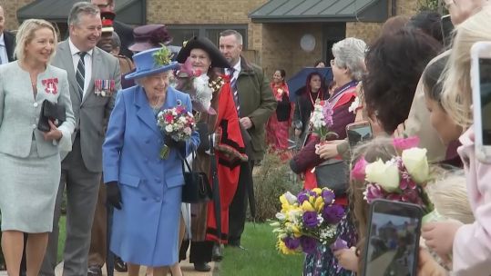 Queen opens new affordable housing for veterans in south London 131019 CREDIT BFBS