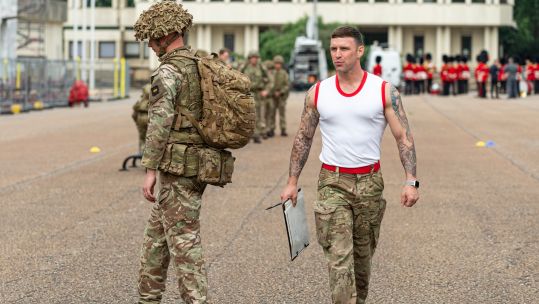 Queen's Guard Lance sergeant Farren Morgan suggested the body positivity movement is promoting obesity 26072022 CREDIT Triangle News