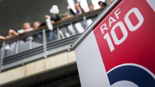 RAF 100 sign