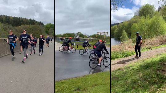 RAF 7s Rugby team taking part in a 500km challenge to raise money for RAF Museum Cosford 
