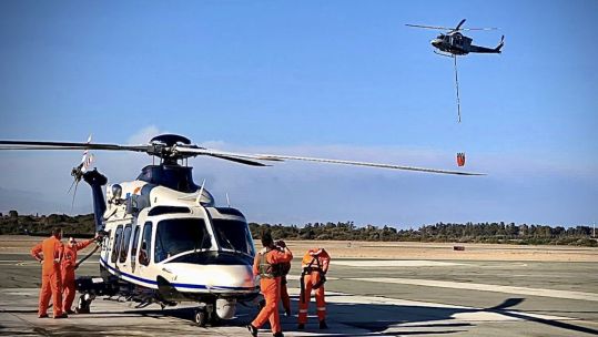 RAF Akrotiri Helicopter help tackle wildfire