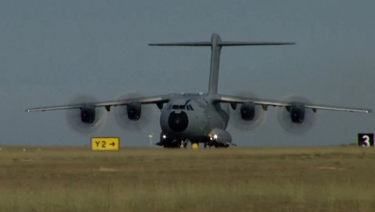 RAF Akrotiri preparing for evacuations from war torn Sudan, C-130J Hercules 25042023 CREDIT Reuters