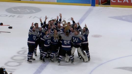 RAF Bluewings celebrate RAF Ice Hockey championship Credit BFBS DATE 21112024.jpg 