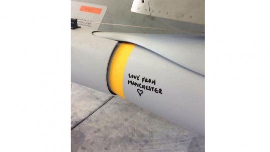 RAF 'Love From Manchester' Bomb