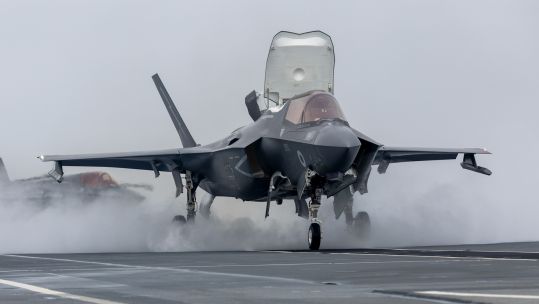 Sophisticated fifth-generation aircraft like this RAF F-35B simply wouldn't be able to function without  semiconductors (Picture: COMUKCSG) 