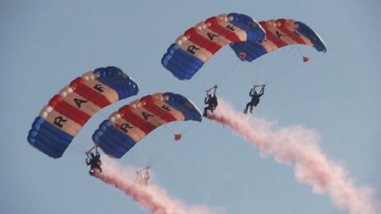 The RAF Falcons have kicked off the 2025 season at RAF Brize Norton as crowds gathered to watch