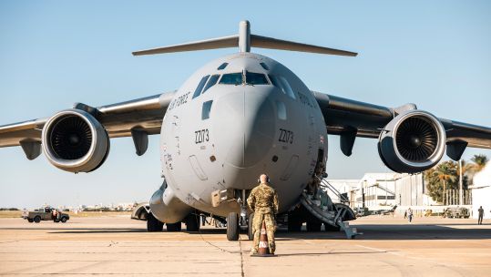 The delivery of supplies from the RAF was in direct response to a request from the Lebanese armed forces (Picture: RAF)
