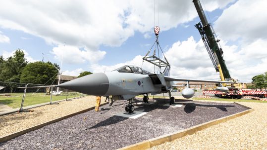 RAF Marham's new Gate Guardian is a Tornado GR4 ZA614