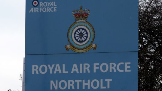 RAF Northolt sign in west London