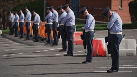 RAF Personnel prepare for the funeral of Queen Elizabeth II at RAF Halton
