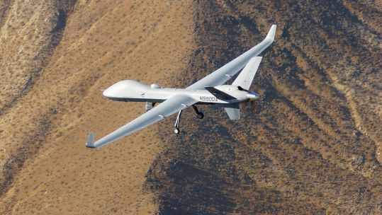 RAF Protector drone on its first flight last year