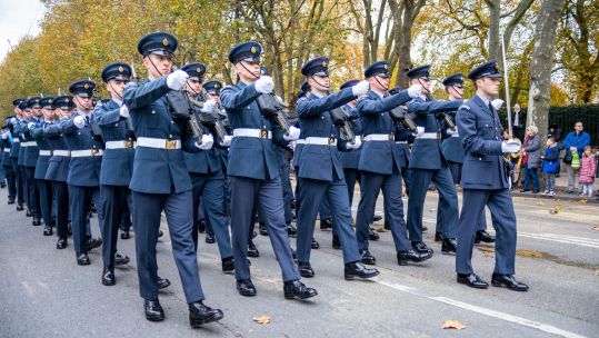 The Queen's Colour Squadron on parade