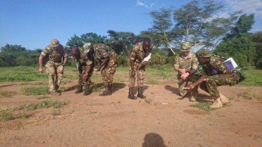 RAF regiment training Kenyan Army in tracking (Picture: MoD).