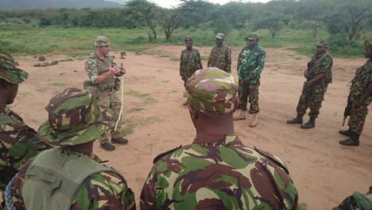 RAF Regt training Kenyan army in tracking