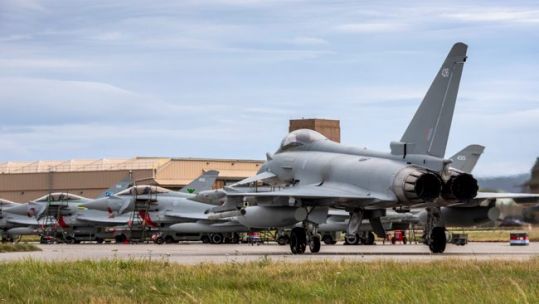 RAF Typhoons on Exercise Point Blank (Picture: MOD).