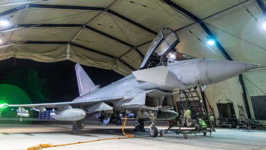 An RAF Typhoon based in Cyprus (Picture: MOD)
