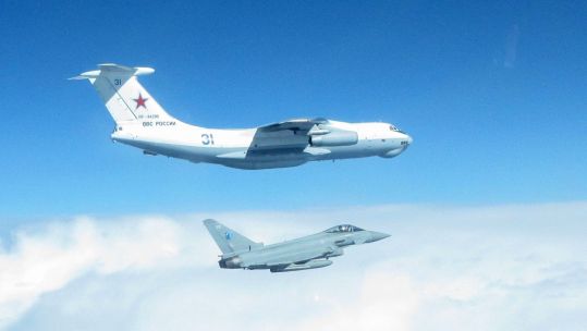 Cover image: It is the fifth time RAF Typhoons have been launched to intercept Russian aircraft during the deployment (Picture: MOD).