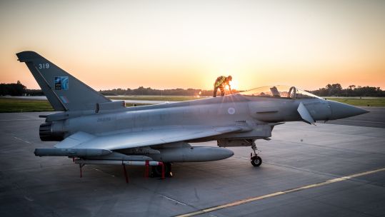 RAF Typhoons were based in Estonia on Quick Reaction Alert (Picture: MOD).