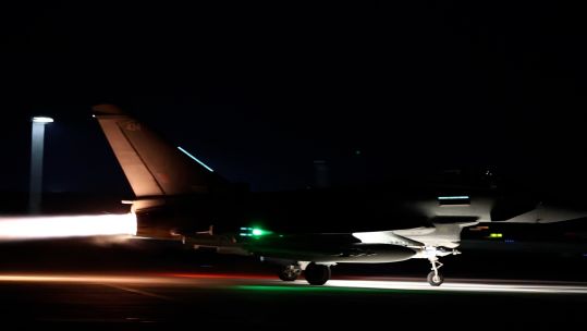 RAF aircraft took part in the latest round of strikes against Houthi rebels (Picture: MOD).