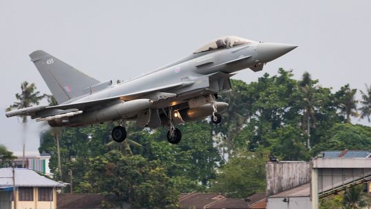 RAF Typhoon touches down in Penang, Malaysia (Picture: RAF).