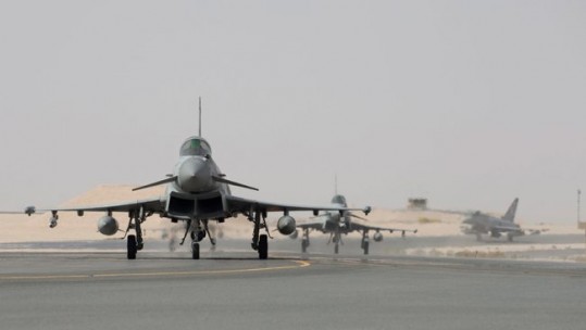 RAF Typhoons arrive in Qatar ahead of exercise Epic Skies II (Picture: MOD).